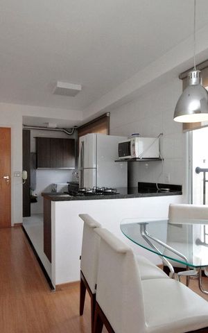 Apartamento para alugar com 60m², 1 quarto e 2 vagasSala