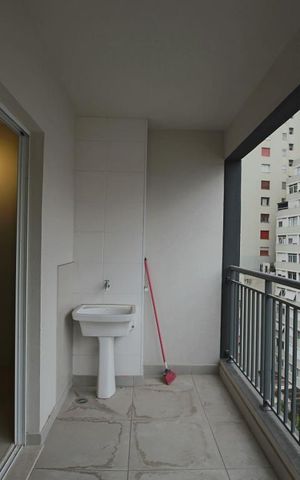 Studio à venda com 42m², 1 quarto e 1 vagaVaranda