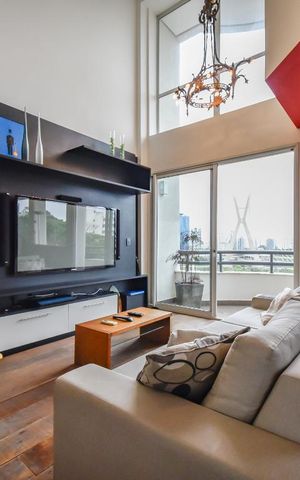 Apartamento para alugar com 98m², 1 quarto e 2 vagasSala