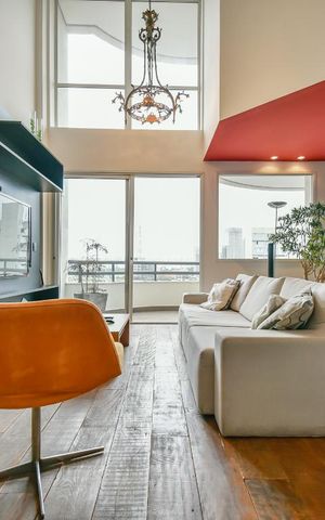 Apartamento para alugar com 98m², 1 quarto e 2 vagasSala