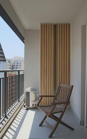 Studio à venda com 42m², 1 quarto e 1 vagaVaranda