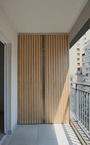 Studio à venda com 42m², 1 quarto e 1 vagaVaranda
