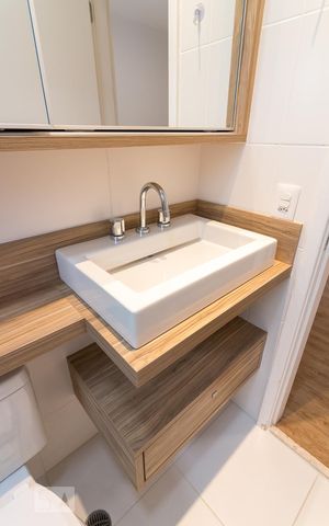 Apartamento à venda com 60m², 2 quartos e 1 vagaBanheiro quarto suíte 2 - pia