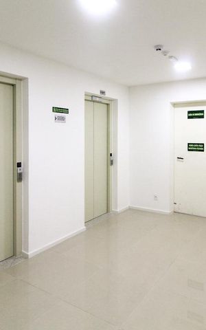 Studio para alugar com 40m², 1 quarto e 1 vaga Studio para alugar com 40m², 1 quarto e 1 vagaCorredor de acesso aos apartamentos