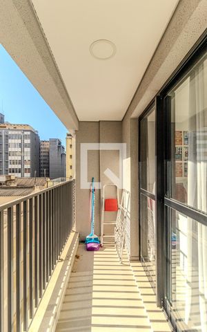 Studio à venda com 32m², 1 quarto e 1 vagaVaranda