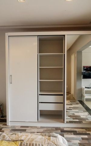 Studio à venda com 30m², 1 quarto e 1 vagaQuarto - Armários
