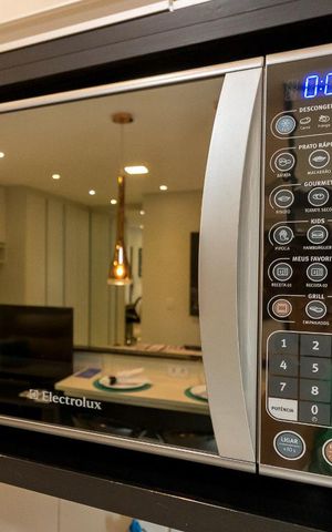Studio para alugar com 36m², 1 quarto e 1 vagaCozinha - microondas