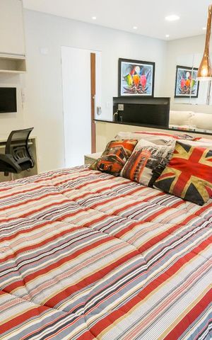 Studio para alugar com 36m², 1 quarto e 1 vagaQuarto