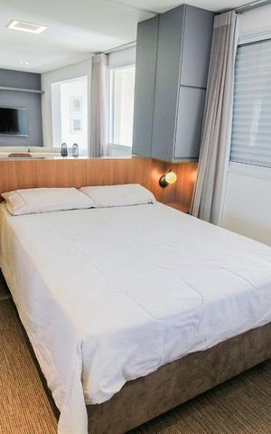 Studio para alugar com 43m², 1 quarto e 1 vagaQuarto
