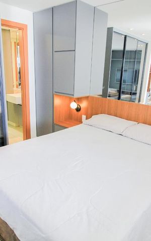 Studio para alugar com 43m², 1 quarto e 1 vagaQuarto