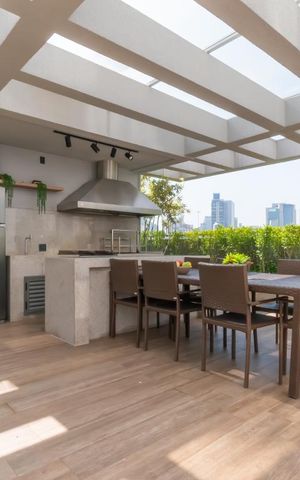 Apartamento à venda com 35m², 1 quarto e 1 vagaChurrasqueira