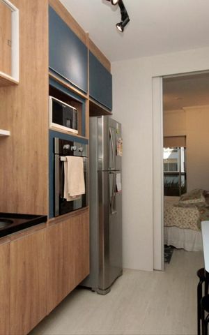 Studio à venda com 28m², 1 quarto e sem vagaCozinha