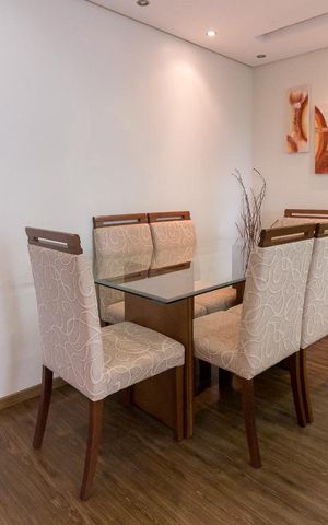 Apartamento para alugar com 84m², 2 quartos e 2 vagasSala - mesa de jantar