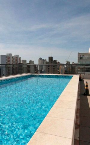 Studio à venda com 37m², 1 quarto e 1 vagaPiscina
