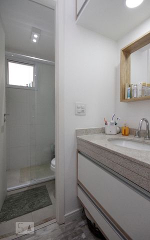 Apartamento à venda com 58m², 1 quarto e 1 vagaBanheiro