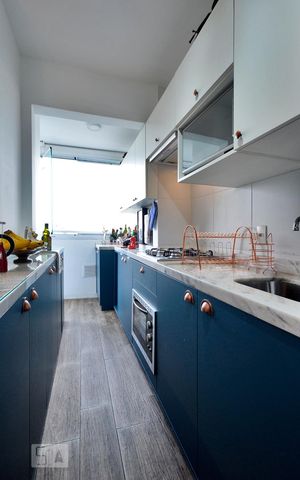 Apartamento à venda com 43m², 2 quartos e 1 vagaCozinha e Área de Serviço