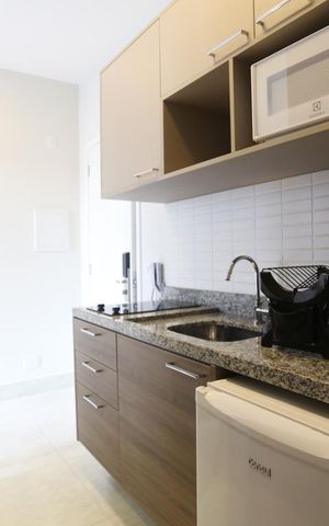 Studio à venda com 26m², 1 quarto e sem vagaCozinha