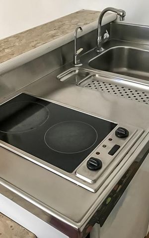 Studio para alugar com 40m², 1 quarto e sem vaga Studio para alugar com 40m², 1 quarto e sem vagaDetalhe cozinha