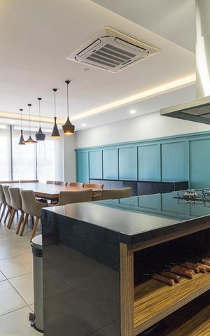 Apartamento para alugar com 43m², 1 quarto e 1 vaga Apartamento para alugar com 43m², 1 quarto e 1 vagaÁrea comum - Salão de festas