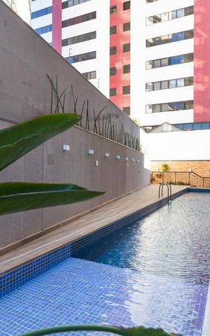 Studio para alugar com 26m², 1 quarto e sem vagaPiscina