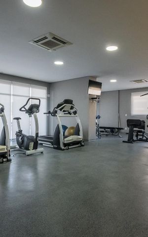Studio para alugar com 38m², 1 quarto e 1 vaga Studio para alugar com 38m², 1 quarto e 1 vagaÁrea Comum - Academia