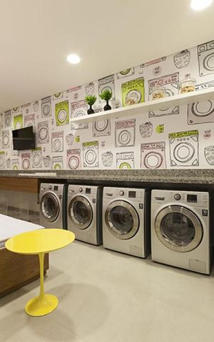 Studio para alugar com 40m², 1 quarto e 1 vaga Studio para alugar com 40m², 1 quarto e 1 vagaLavanderia