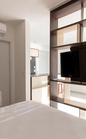 Studio para alugar com 38m², 1 quarto e 1 vagaQuarto