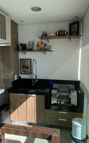 Apartamento à venda com 43m², 1 quarto e 1 vaga Apartamento à venda com 43m², 1 quarto e 1 vagaVaranda gourmet