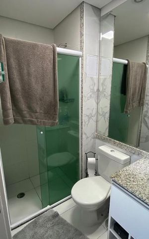 Apartamento à venda com 43m², 1 quarto e 1 vaga Apartamento à venda com 43m², 1 quarto e 1 vagaBanheiro da Suíte