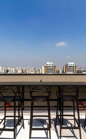 Studio à venda com 21m², 1 quarto e sem vaga Studio à venda com 21m², 1 quarto e sem vagaÁrea comum - Sala de Cinema Aberto