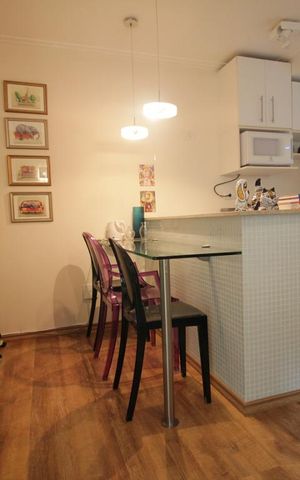 Apartamento para alugar com 58m², 1 quarto e 2 vagasSala