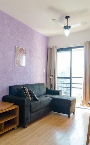 Apartamento para alugar com 45m², 1 quarto e 1 vaga Apartamento para alugar com 45m², 1 quarto e 1 vagaSala