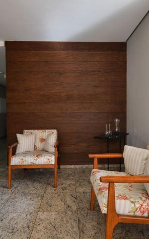 Apartamento para alugar com 45m², 1 quarto e 2 vagasHall