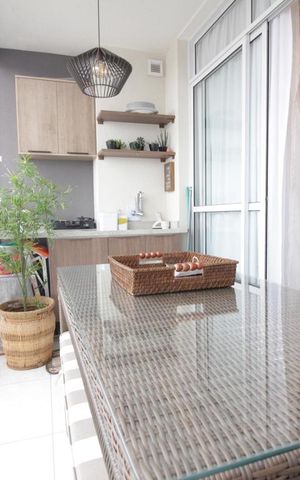 Studio à venda com 36m², 1 quarto e 1 vagaVaranda