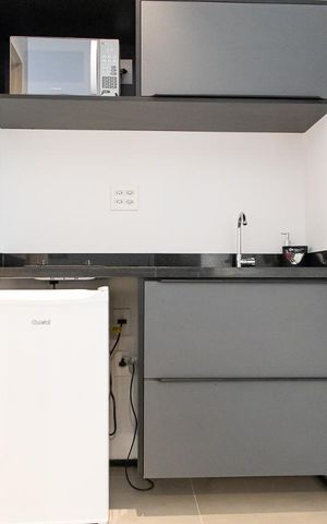Studio à venda com 33m², 1 quarto e sem vagaCozinha