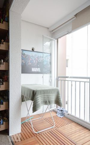 Studio à venda com 28m², 1 quarto e sem vagaVaranda