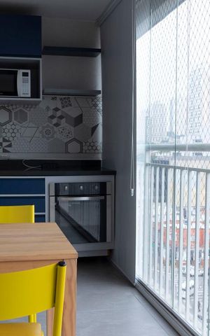 Studio para alugar com 34m², 1 quarto e 1 vagaVaranda gourmet