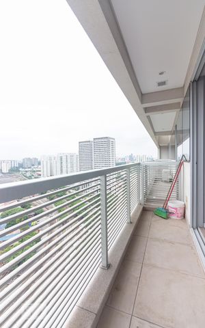 Studio à venda com 32m², 1 quarto e 1 vagaVaranda