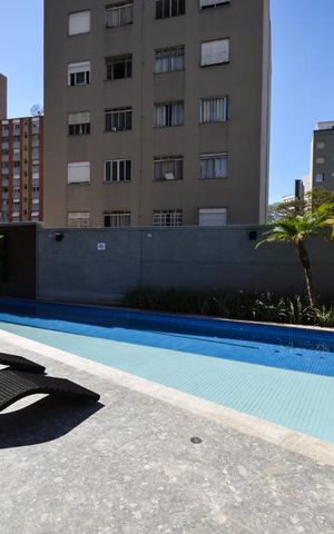 Studio para alugar com 35m², 1 quarto e 1 vagaPiscina