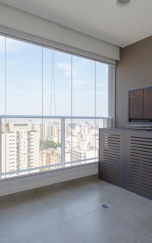 Studio à venda com 36m², 1 quarto e 1 vagaVaranda