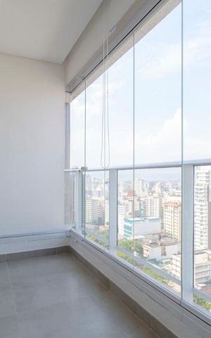 Studio à venda com 36m², 1 quarto e 1 vagaVaranda