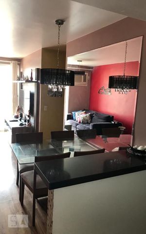 Apartamento à venda com 70m², 3 quartos e sem vagaVisão da cozinha para a sala