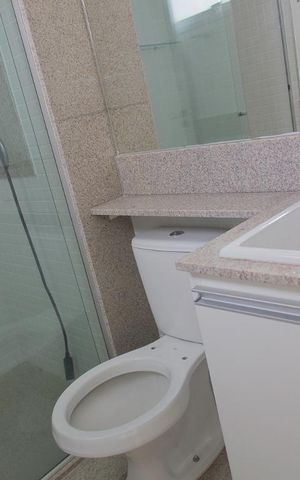 Studio para alugar com 56m², 1 quarto e 1 vaga Studio para alugar com 56m², 1 quarto e 1 vagaBanheiro da Suíte