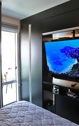 Studio para alugar com 43m², 1 quarto e 1 vagaQuarto
