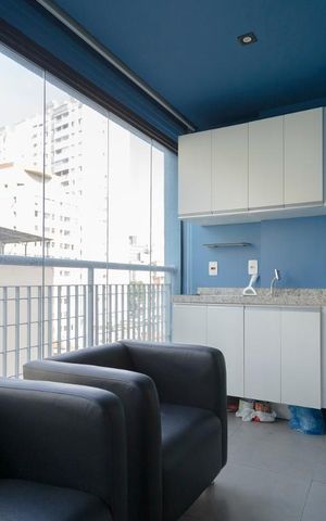 Studio para alugar com 35m², 1 quarto e 1 vagaVaranda