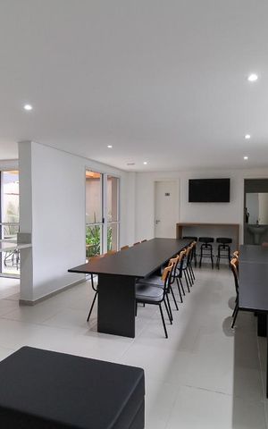Studio à venda com 33m², 1 quarto e sem vaga Studio à venda com 33m², 1 quarto e sem vagaSalão de festas
