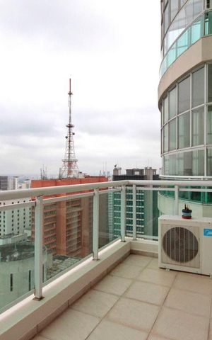 Apartamento para alugar com 84m², 1 quarto e 1 vagaVaranda