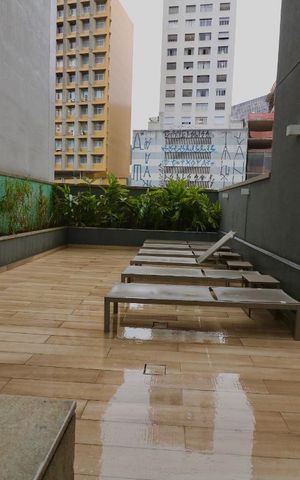 Studio à venda com 42m², 1 quarto e sem vagaPiscina