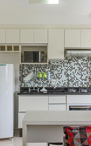 Studio à venda com 35m², 1 quarto e 1 vagaKitnet - Cozinha