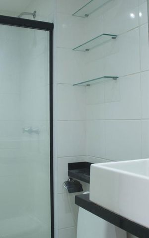 Studio para alugar com 35m², 1 quarto e sem vaga Studio para alugar com 35m², 1 quarto e sem vagaBanheiro